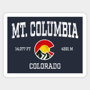 Mt Columbia Colorado 14ers Vintage Athletic Mountains Sticker